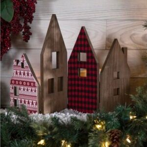 Christmas Home Silhouette Mantel Decor Holiday at Home allen + roth 15.83-in